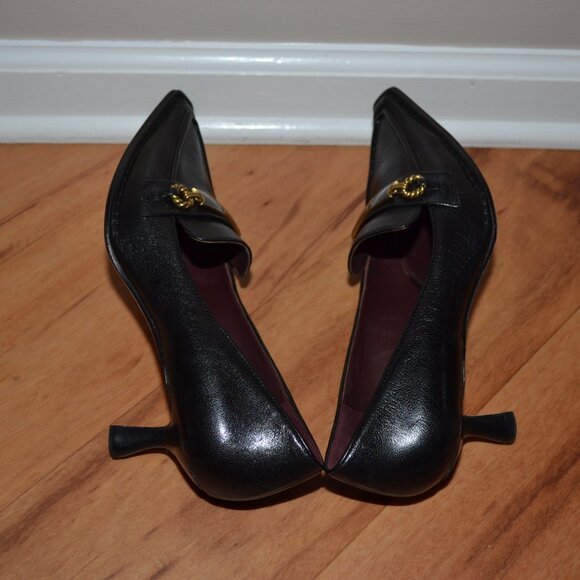 Tory Burch Perfect black leather Perrine Pointed Toe Pump/Heels, sz 9M - Picture 10 of 14